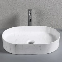 Раковина-чаша Ceruttispa 50 CR0055B MMW1 СТ9540 Белый матовый мрамор фарфор накладная