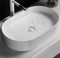 Раковина-чаша Ceruttispa 50 CR0055B MMW1 СТ9540 Белый матовый мрамор фарфор накладная