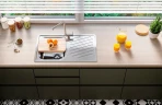 Кухонная мойка Alveus Elegant 30 SAT 90 FI 810x510 1126348 Сатинированная сталь нержавеющая сталь встраиваемый