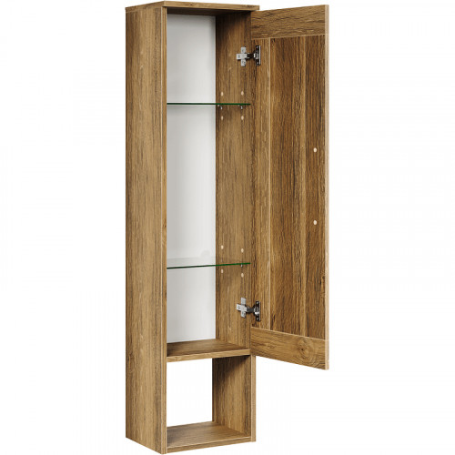 Шкаф пенал Aqwella Craft 30 CRF0503DB подвесной Дуб балтийский МДФ / ЛДСП