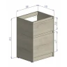 Тумба под раковину BelBagno Kraft 120 KRAFT-LVD-580/1200-2C-PIA-PP Pino Pasadena МДФ / ЛДСП