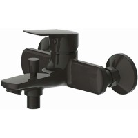 Смеситель для ванны Bravat Rhein F6429564BW-01-ENG Черный матовый латунь на стену