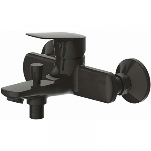 Смеситель для ванны Bravat Rhein F6429564BW-01-ENG Черный матовый латунь на стену