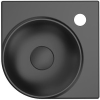 Раковина Ravak Yard 28 C XJX0D228000 угловая Черная матовая фаянс подвесная