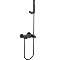 Смеситель для ванны Boheme Stick 123-BB.3 Черный матовый латунь на стену