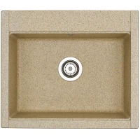 Кухонная мойка Aquaton Делия 60 1A715232LD220 Песочный искусственный камень (литьевой мрамор) встраиваемый