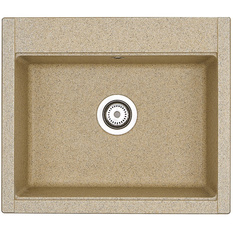 Кухонная мойка Aquaton Делия 60 1A715232LD220 Песочный искусственный камень (литьевой мрамор) встраиваемый