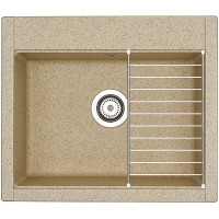Кухонная мойка Aquaton Делия 60 1A715232LD220 Песочный искусственный камень (литьевой мрамор) встраиваемый