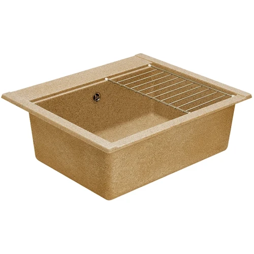 Кухонная мойка Aquaton Делия 60 1A715232LD220 Песочный искусственный камень (литьевой мрамор) встраиваемый