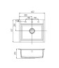 Кухонная мойка Aquaton Делия 60 1A715232LD220 Песочный искусственный камень (литьевой мрамор) встраиваемый