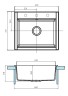 Кухонная мойка Aquaton Делия 60 1A715232LD220 Песочный искусственный камень (литьевой мрамор) встраиваемый