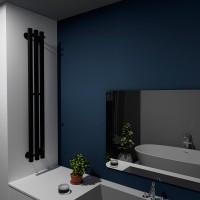 Электрический полотенцесушитель Маргроид Inaro профильный 1200x120 Inaro3v-12012-1081-9005R правый Черный матовый нержавеющая сталь