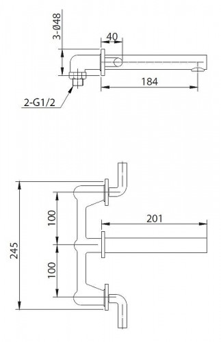 Cмеситель для раковины Creavit Azure AZ1400S цвет Черный матовый