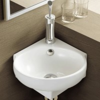 Раковина WeltWasser Aisbach 5010 39 10000003871 угловая Белый глянец фаянс подвесная