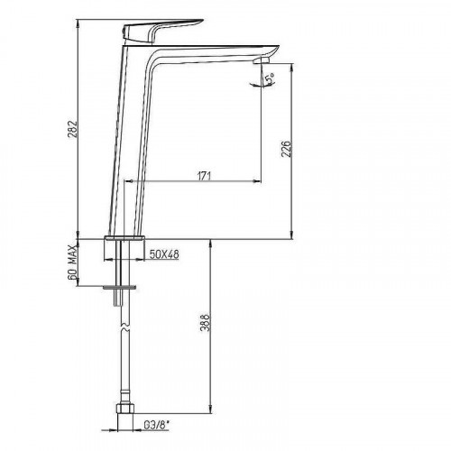 Смеситель для раковины Paini Nove 09YO205LL Черный матовый