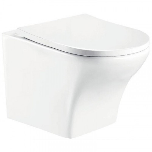 Комплект унитаза с инсталляцией WeltWasser AMBERG 350 + ODENBACH 004 GL-WT + AMBERG RD-WT 10000012402 цвет Белый глянцевый с сиденьем Микролифт и клавишей смыва цвет Белый