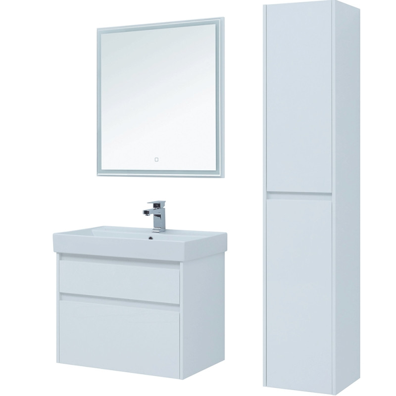 Тумба под раковину Aquanet Nova Lite 75 242272 подвесная Белая МДФ / ЛДСП