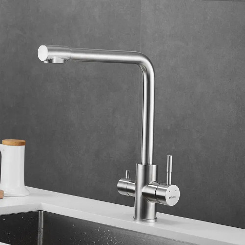 Смеситель для кухни Shevanik S868B цвет Сатин