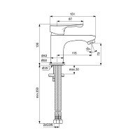 Смеситель для раковины Ideal Standard Alpha BC552AA Хром