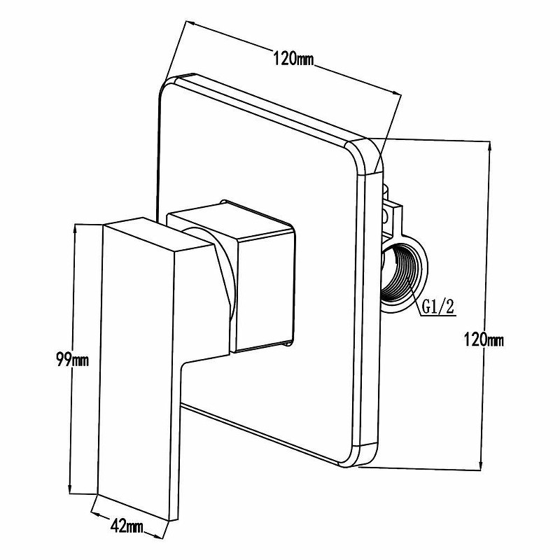 Гигиенический душ со смесителем Swedbe Platta 5526 Хром латунь на стену