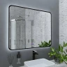 Зеркало Grossman Elegans-норма Black 90 1790802 с подсветкой Черное с сенсорным выключателем и подогревом стекло