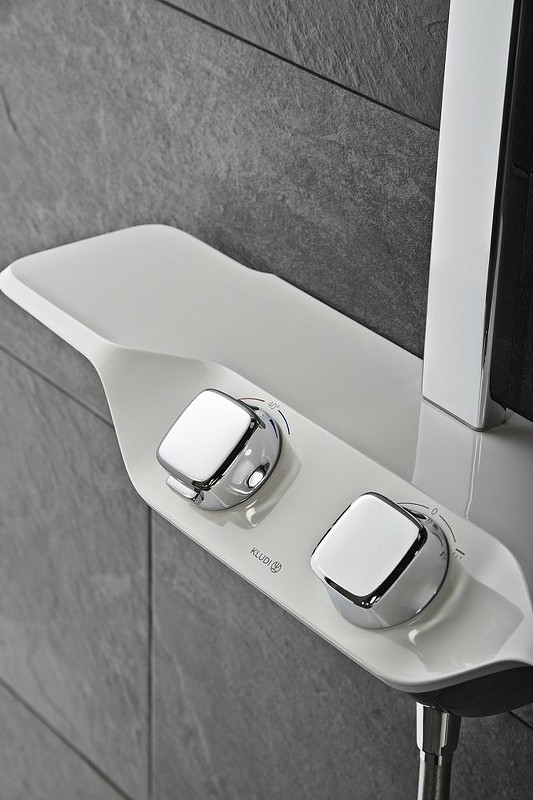 Душевая система Kludi Cockpit Discovery 8020091-00 Хром Белый латунь на стену