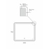 Зеркало Reflection Magic 800x700 RF5939CD с подсветкой с сенсорным выключателем и диммером стекло