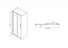Душевая дверь Abber Schwarzer Diamant 140 AG30140BH профиль Черный стекло прозрачное