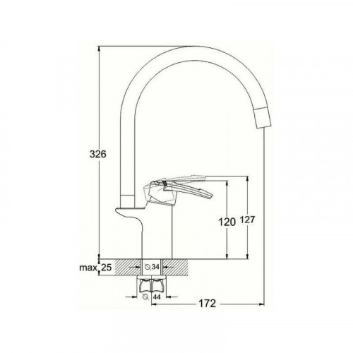 Смеситель для кухни D-Lin D157315-2 цвет  Хром  Серый