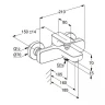 Смеситель для ванны Kludi Renon 42691N275 цвет Оружейная сталь