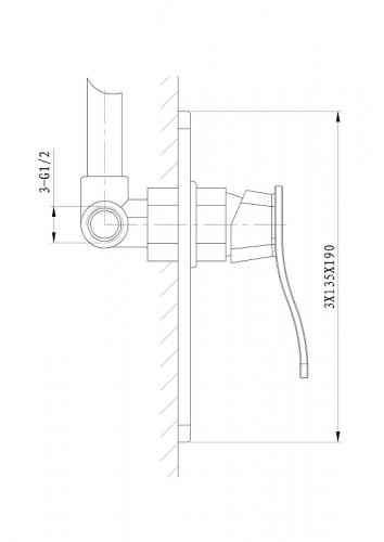 Смеситель для душа Wonzon & Woghand Navia WW-184700-CR цвет Хром