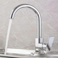 Смеситель для кухни Ledeme H33 4033-2L Хром латунь однорычажный
