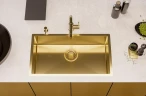 Кухонная мойка Alveus Quadrix 60 Monarch Gold 740x400x200 1117478 Золото нержавеющая сталь встраиваемый