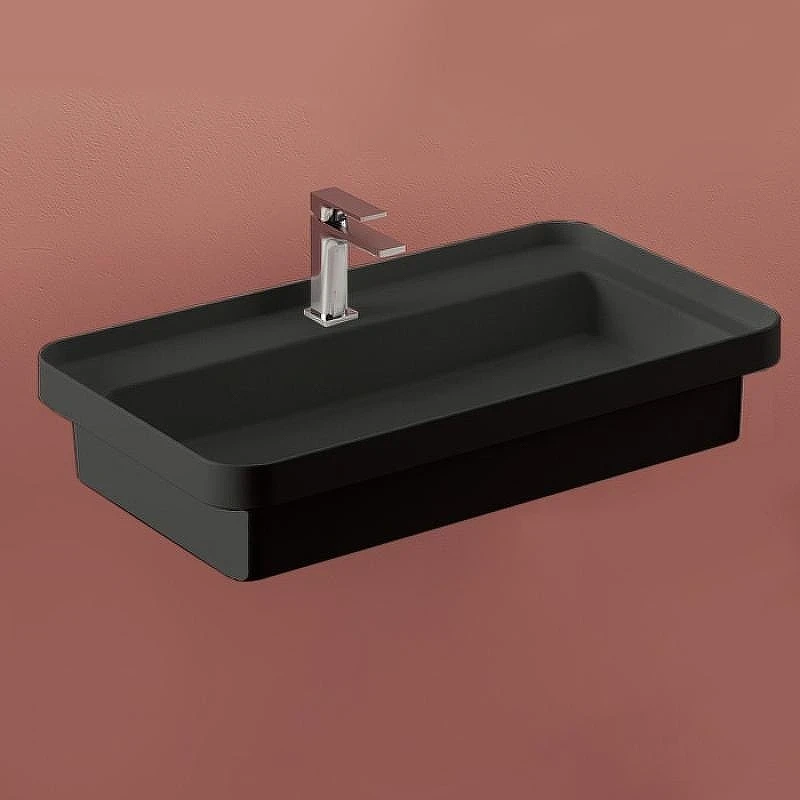 Раковина Artceram Fuori 80 TFL035 17 00 Черная матовая