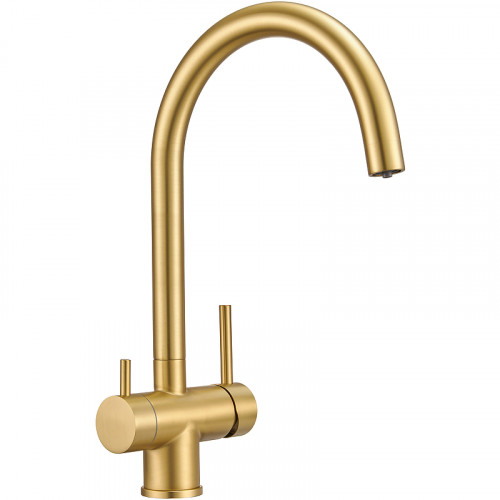 Смеситель для кухни Milacio Ultra MCU.554.GD Золото брашированное нержавеющая сталь