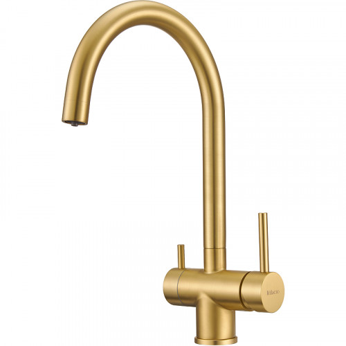 Смеситель для кухни Milacio Ultra MCU.554.GD Золото брашированное нержавеющая сталь