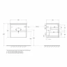 Тумба под раковину BelBagno Kraft 60 KRAFT-600-2C-SO-CG подвесная Cemento Grigio МДФ / ЛДСП