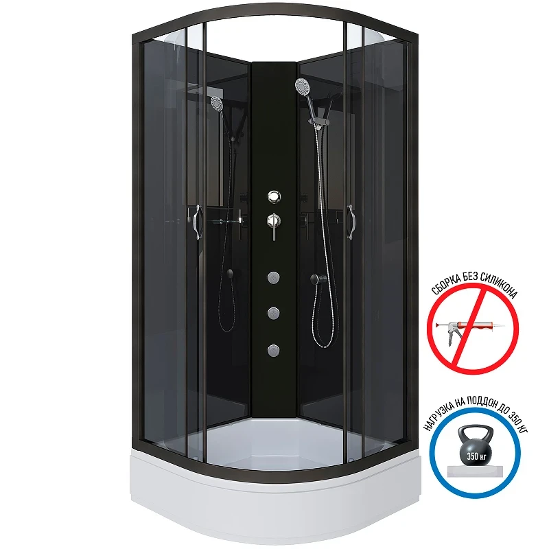 Душевая кабина Niagara Classic 90x90 NG-6501-14BKG с гидромассажем
