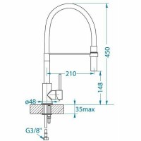 Смеситель для кухни Alveus Elia Chr 1129024 Хром Черный латунь