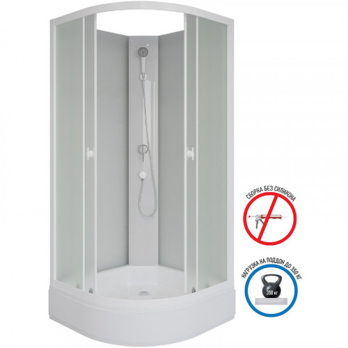 Душевая кабина Niagara Promo 90x90 P90/26/MT/BK без гидромассажа
