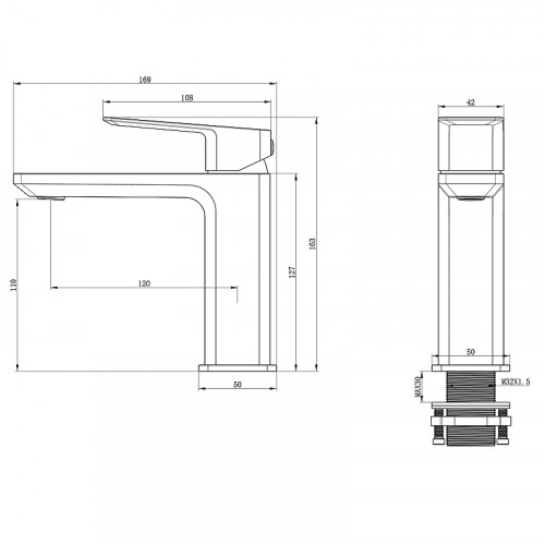Смеситель для раковины Wonzon &amp; Woghand Diamond WW-88139011-MB цвет Черный матовый
