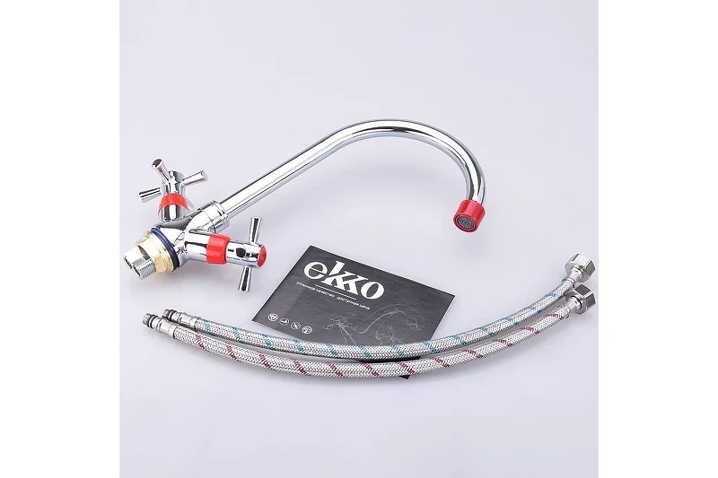 Смеситель для кухни Ekko E49118-10 цвет Хром Красный