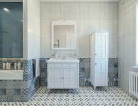 Зеркало Caprigo Borgo 80 33431-В231 Белое матовое МДФ / ЛДСП, стекло