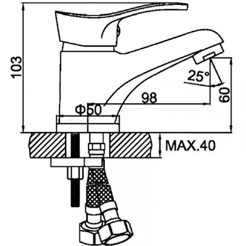 Смеситель для раковины Ledeme H14 1014L Хром