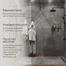 Душевая перегородка DIWO Орел 120 DS-OR-120-BL профиль Черный матовый стекло прозрачное