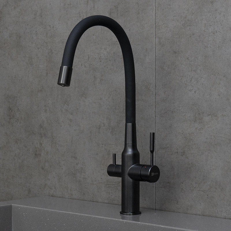 Смеситель для кухни Lemark Expert LM5083BL-Black цвет Черный матовый