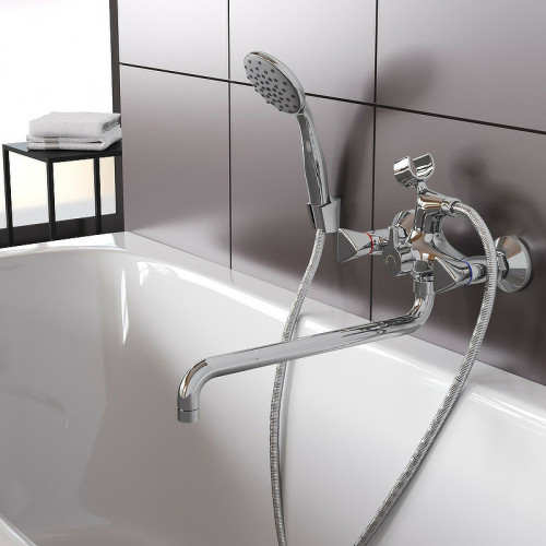 Смеситель для ванны Aringa Арно AR02024CH универсальный Хром латунь на стену