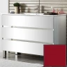Тумба с раковиной SanVit Кубэ-3 80 kkube3080 в цвете Ral Красный глянец МДФ / ЛДСП