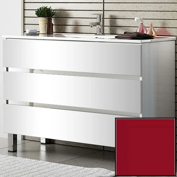 Тумба с раковиной SanVit Кубэ-3 80 kkube3080 в цвете Ral Красный глянец МДФ / ЛДСП