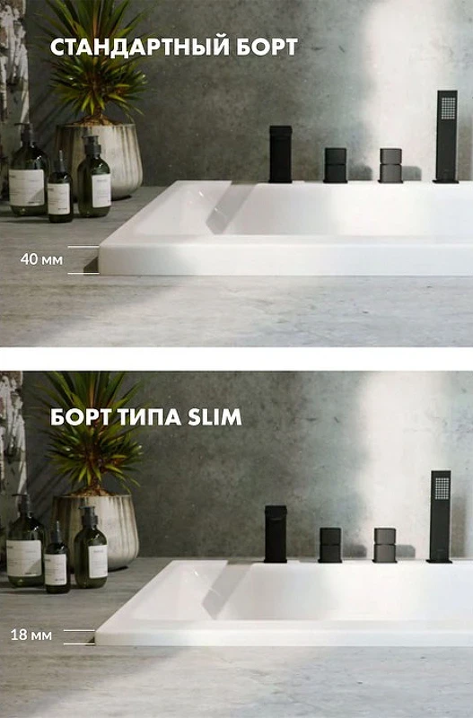 Акриловая ванна Excellent Aurum Slim 180x80 WAEX.AUR18WHS без гидромассажа